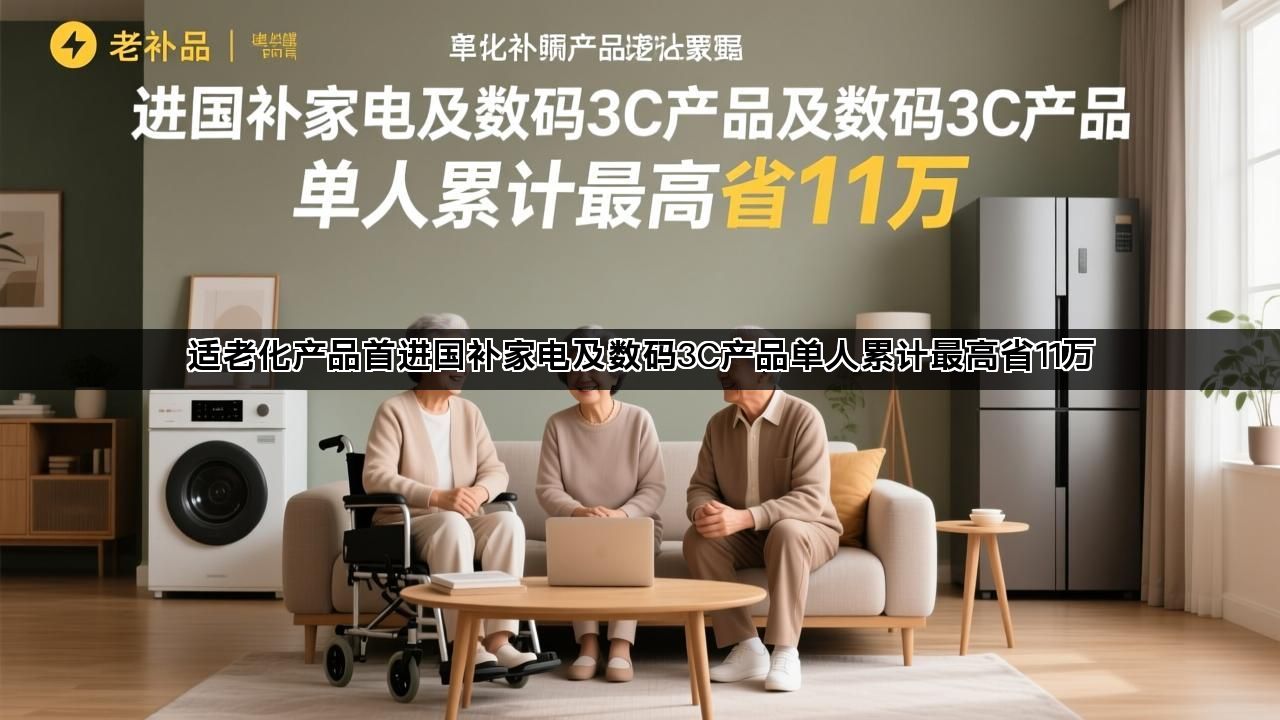 适老化产品首进国补家电及数码3C产品单人累计最高省11万(图1)